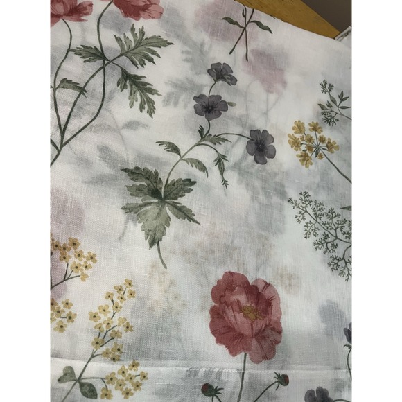 Martha Stewart Garden Floral Sheer Panel Pair 37"x84" Cottage Country - Picture 2 of 7